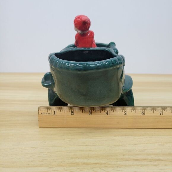 Vintage Red Pixie im Jalopy Planter -elf driving car-succulent planter - Picture 14 of 16